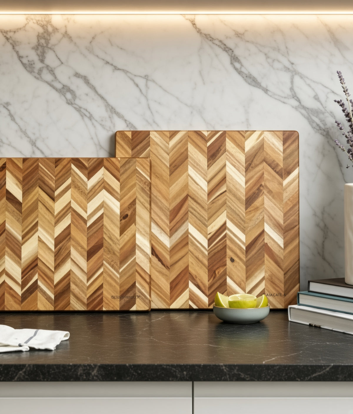 Elite Chefs™ Acacia Butcher Block Cutting Board — 2cm Thick with Grip Handle
