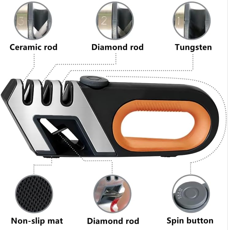 Elite Chefs™ Professional 4-Stage Adjustable Knife Sharpener
