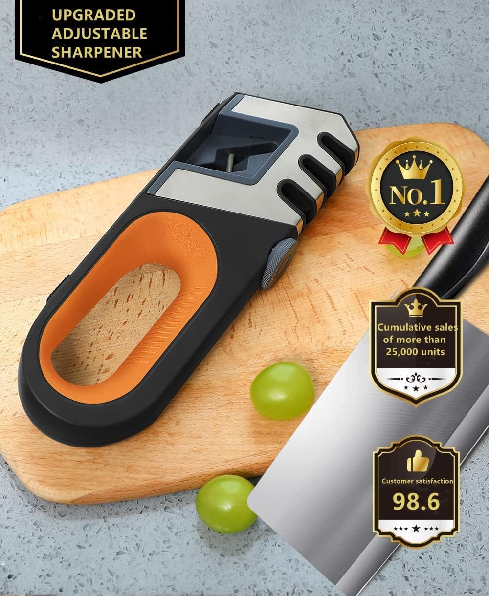 Elite Chefs™ Professional 4-Stage Adjustable Knife Sharpener