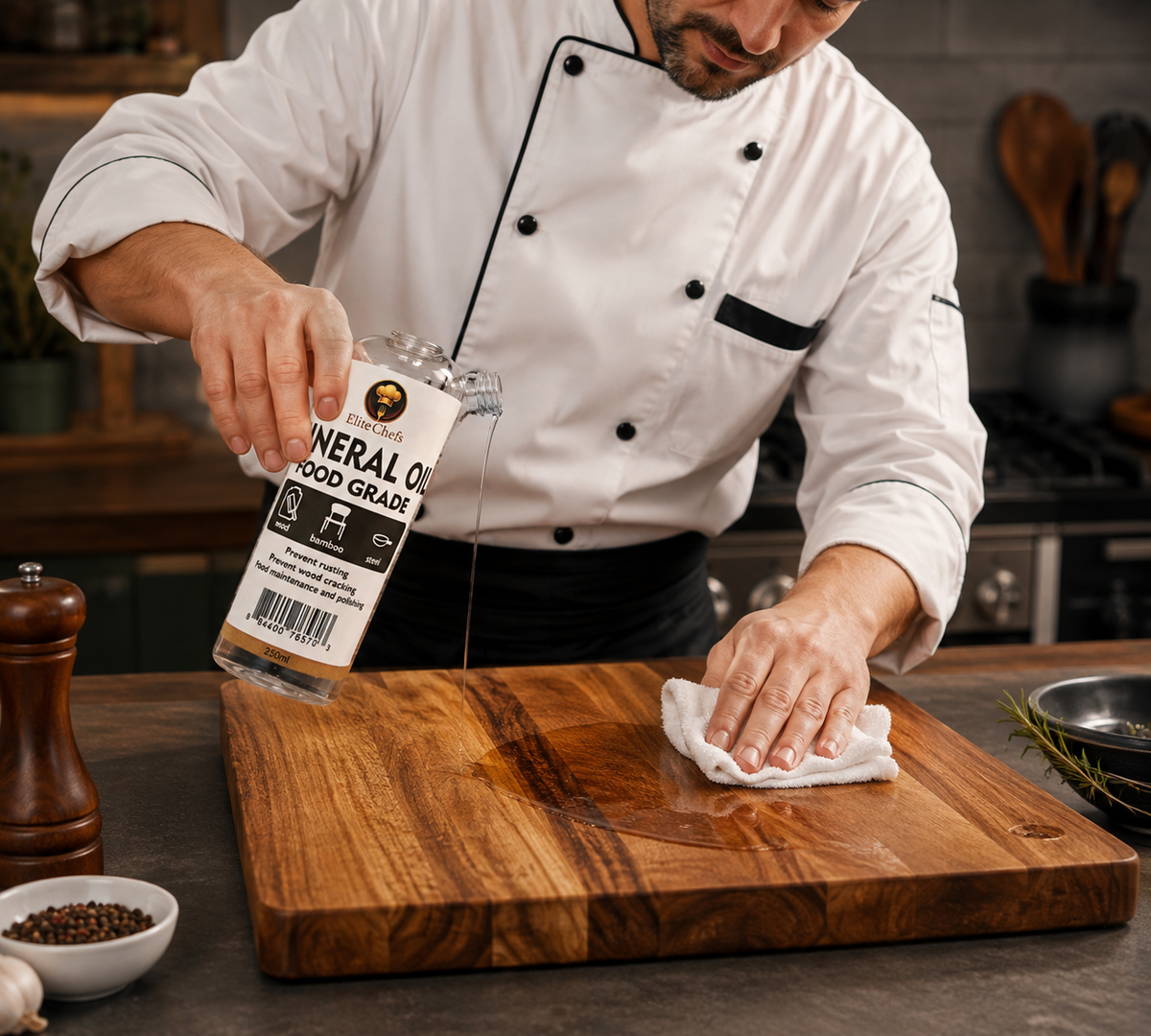 Elite Chefs™ Food Grade Mineral Oil – 250ml