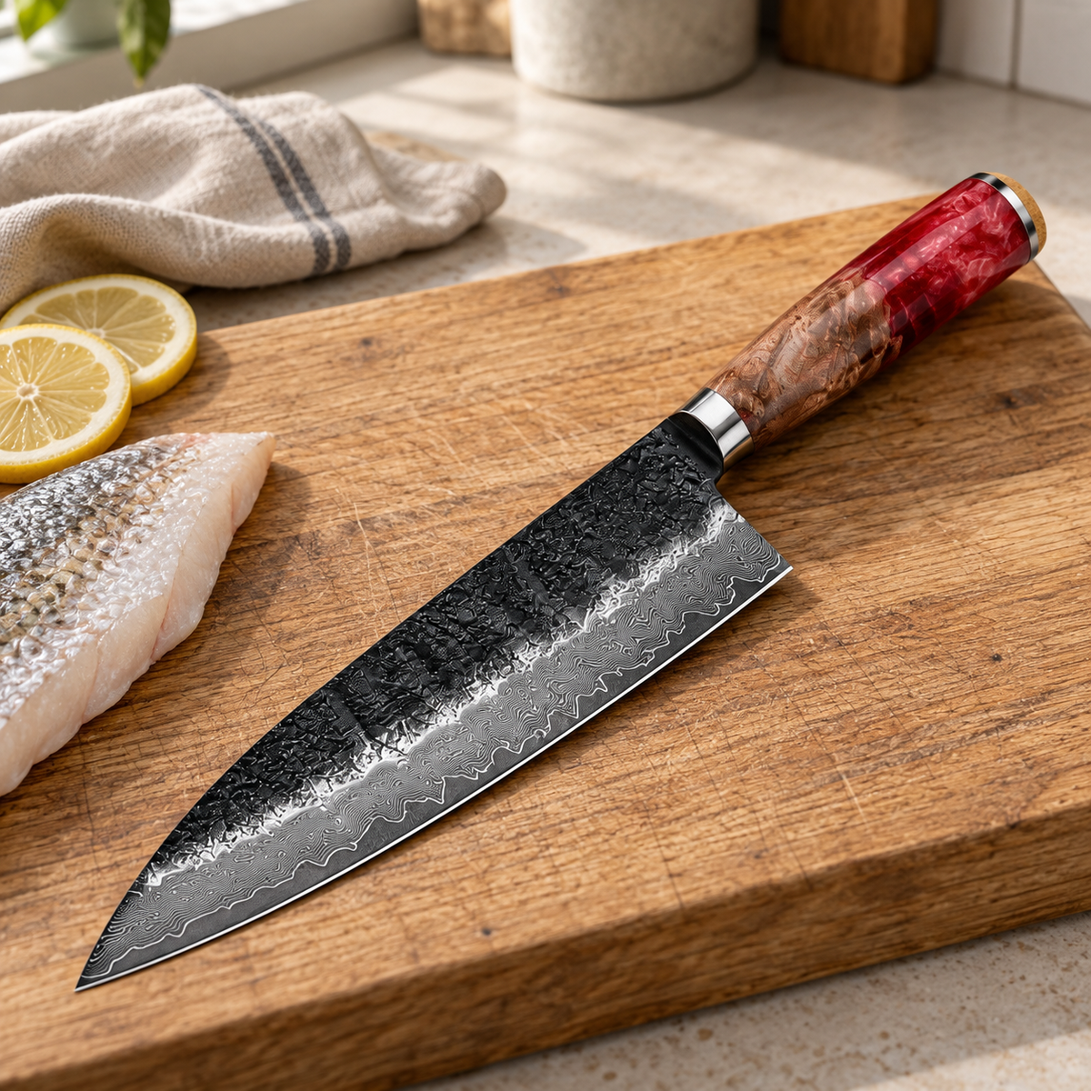 Elite Chefs™ 9.5-Inch 67-Layer Damascus Chef Knife