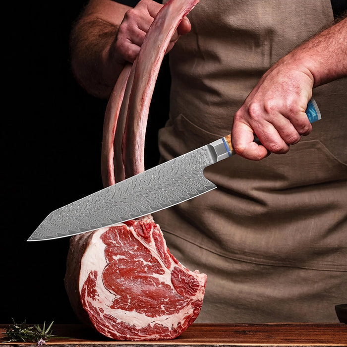 Elite Chefs™ Professional VG10 Damascus Steel Knife Set with Magnetic Holder