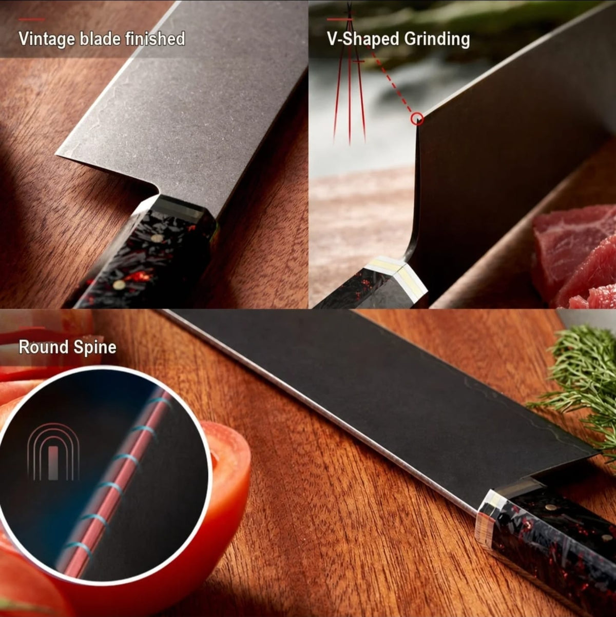 Elite Chefs™ 9-Inch Gyuto Chef Knife — VG10 Core, 3-Layer Clad Steel