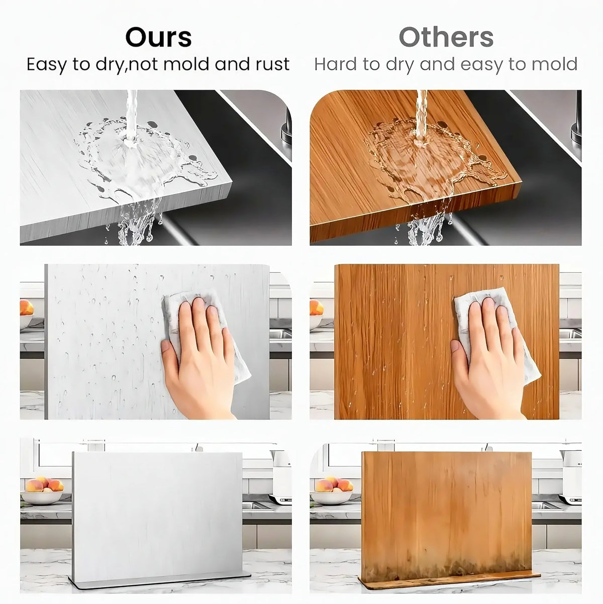 Elite Chefs™ 12-Inch Double-Sided Magnetic Knife Holder Block