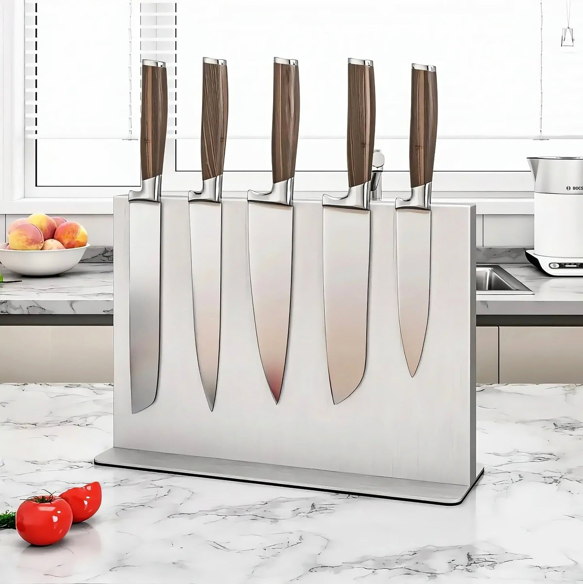 Elite Chefs™ 12-Inch Double-Sided Magnetic Knife Holder Block